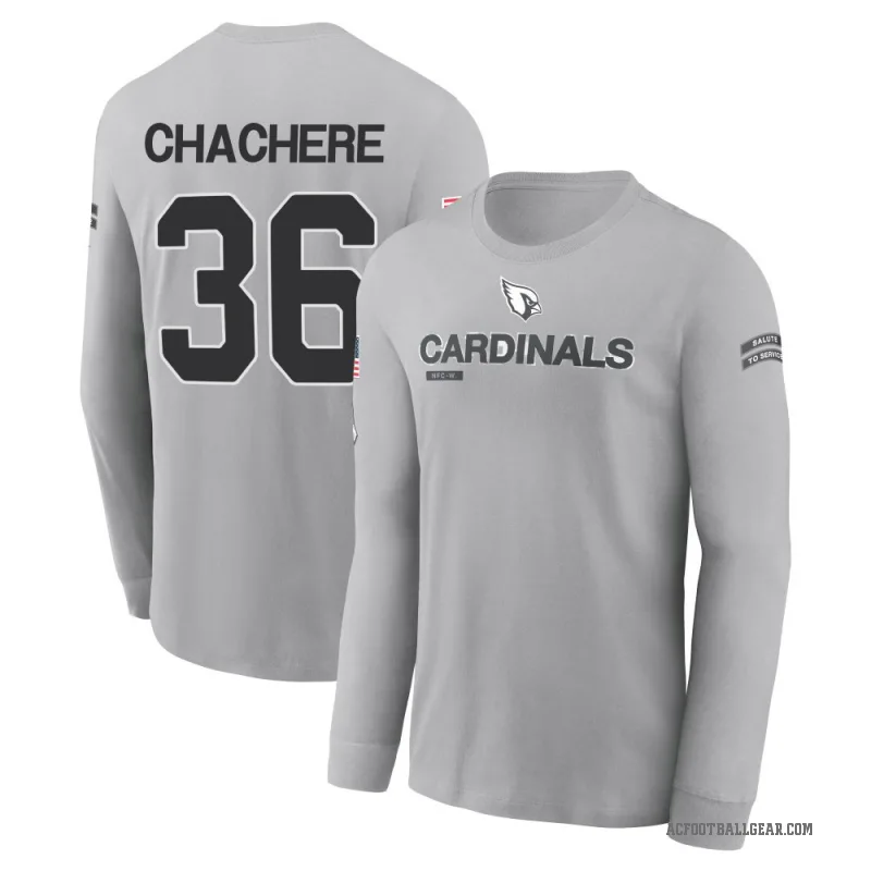 Andre Chachere Men's Gray Arizona Cardinals 2024 Salute to Service Long Sleeve T-Shirt