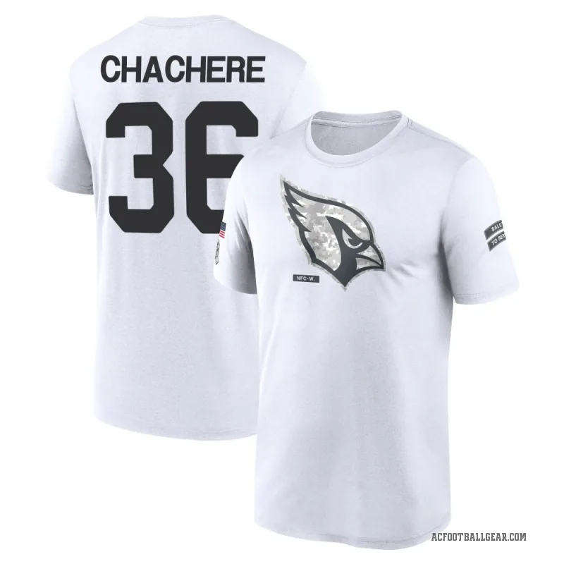 Andre Chachere Men's White Arizona Cardinals 2024 Salute to Service Performance T-Shirt