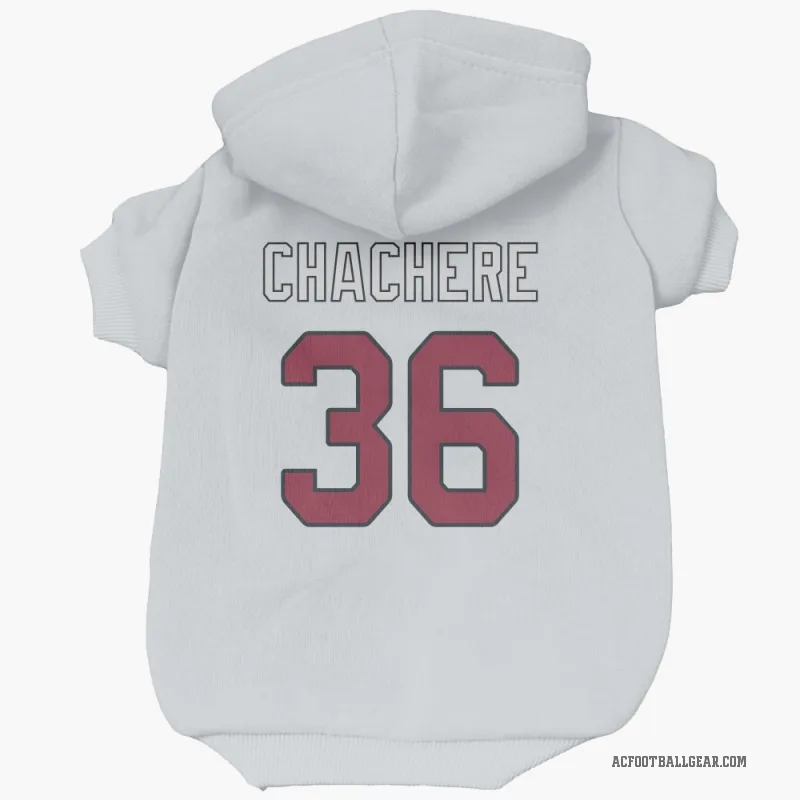 Andre Chachere  White Arizona Cardinals  Cat & Dog Pet Hoodie