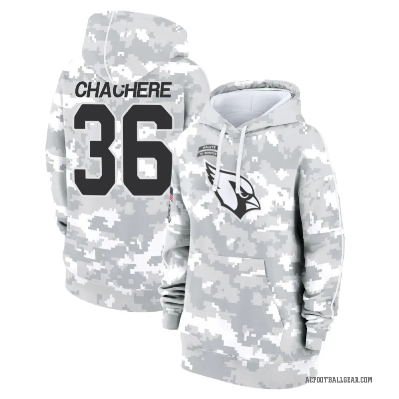 Andre Chachere Women's Camo Arizona Cardinals Arctic 2024 Salute to Service Club Fleece Pullover Hoodie