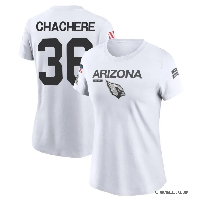 Andre Chachere Women's White Arizona Cardinals 2024 Salute to Service Performance T-Shirt