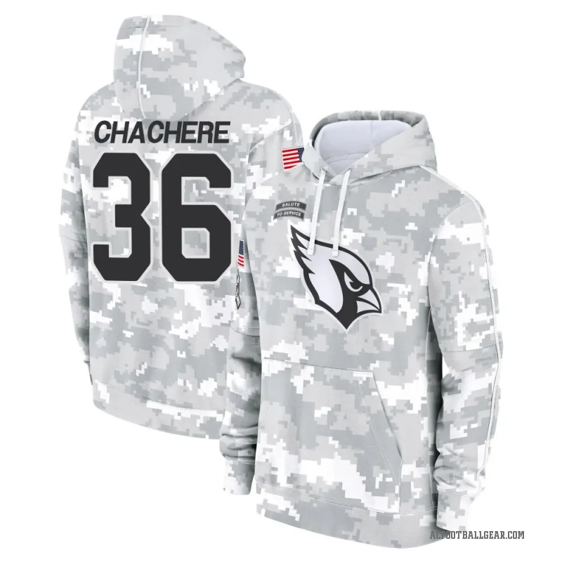 Andre Chachere Youth Camo Arizona Cardinals Arctic 2024 Salute to Service Club Fleece Pullover Hoodie