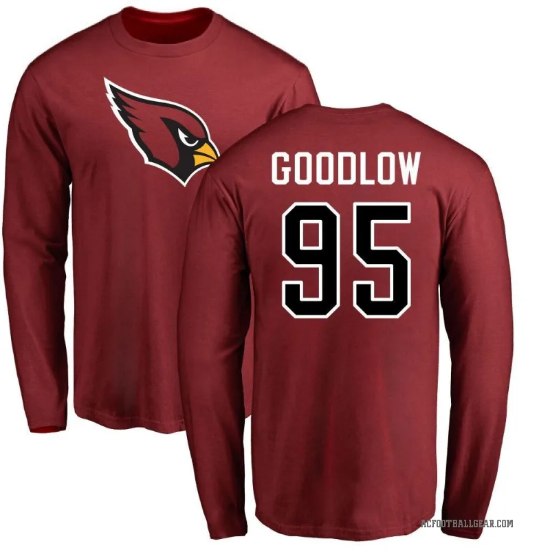 Anthony Goodlow Men's Arizona Cardinals Logo Long Sleeve T-Shirt - Maroon