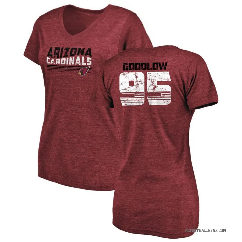Anthony Goodlow Women's Arizona Cardinals Retro V-Neck T-Shirt - Cardinal