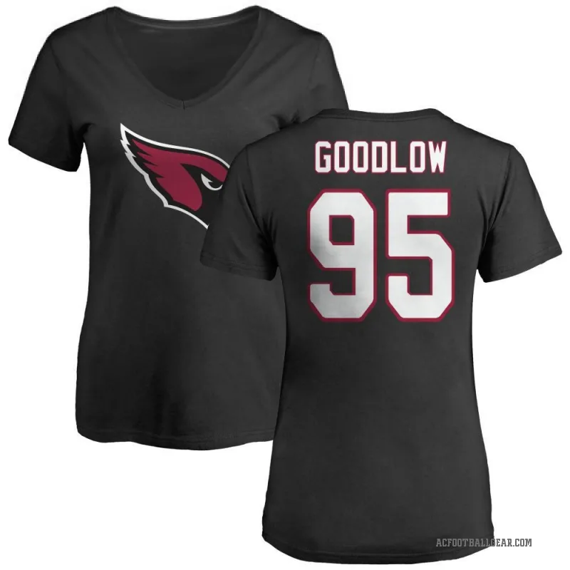 Anthony Goodlow Women's Black Arizona Cardinals Logo Slim Fit T-Shirt -