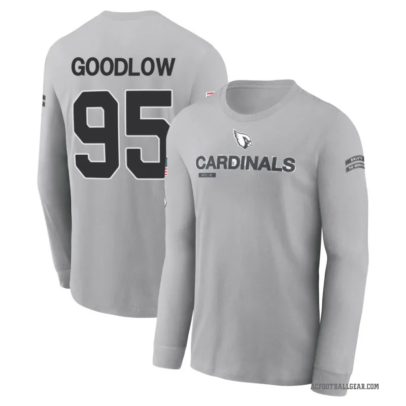 Anthony Goodlow Youth Gray Arizona Cardinals 2024 Salute to Service Long Sleeve T-Shirt
