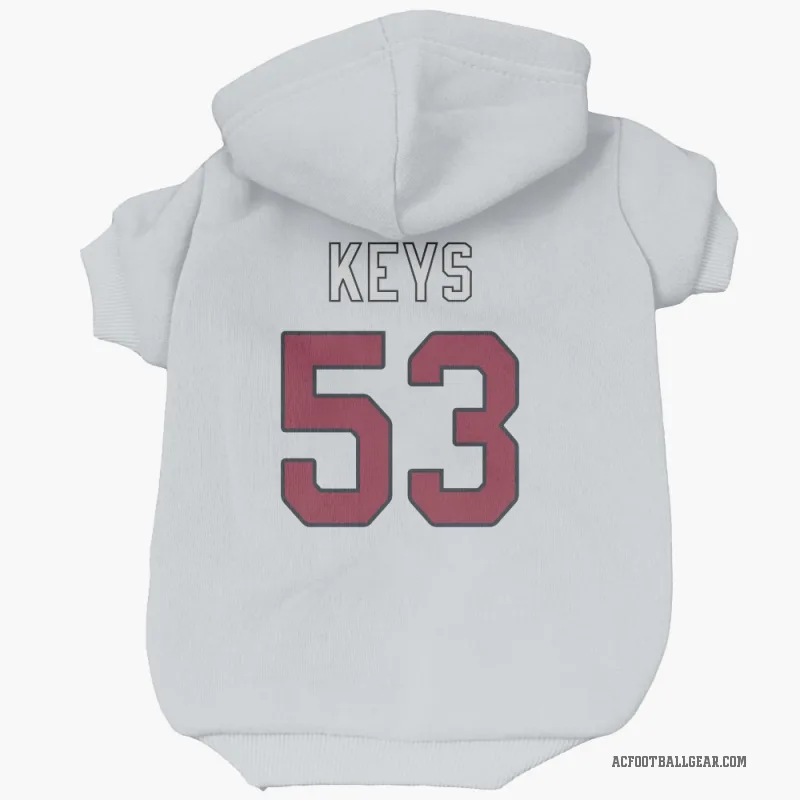 Austin Keys  White Arizona Cardinals  Cat & Dog Pet Hoodie