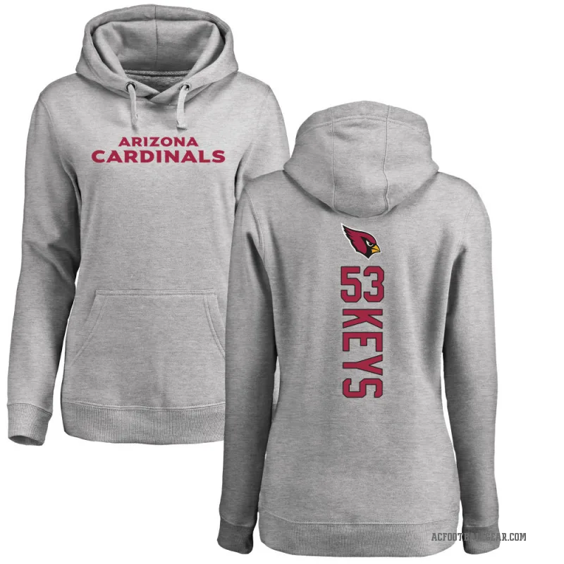 Austin Keys Women's Arizona Cardinals Pro Line Ash Backer Pullover Hoodie