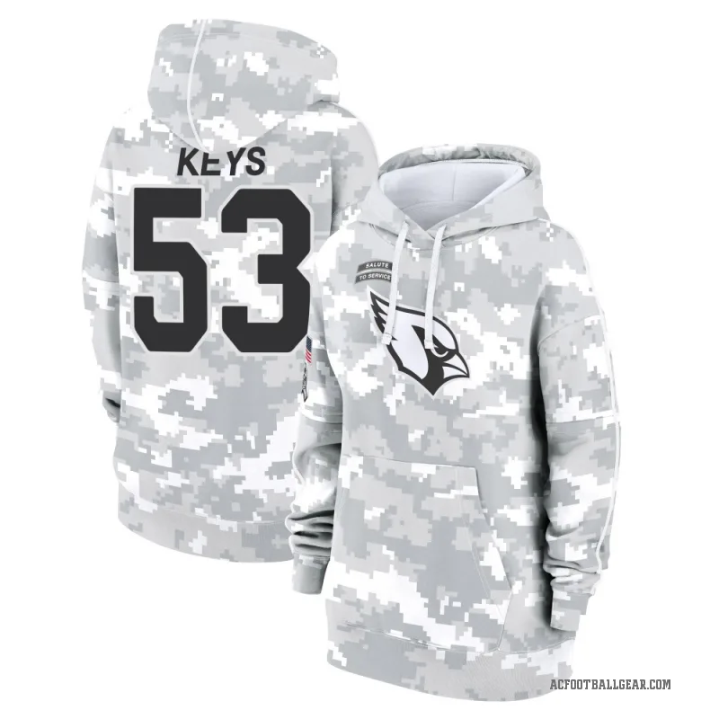 Austin Keys Women's Camo Arizona Cardinals Arctic 2024 Salute to Service Club Fleece Pullover Hoodie