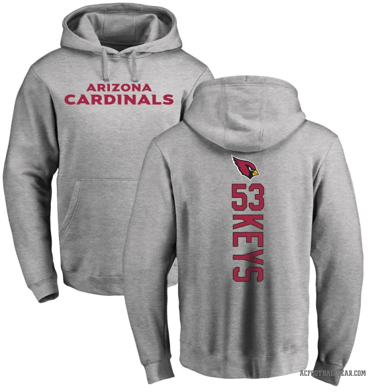 Austin Keys Youth Arizona Cardinals Pro Line Ash Backer Pullover Hoodie