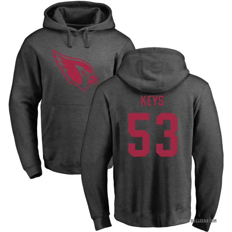 Austin Keys Youth Arizona Cardinals Pro Line by Branded Ash One Color Pullover Hoodie
