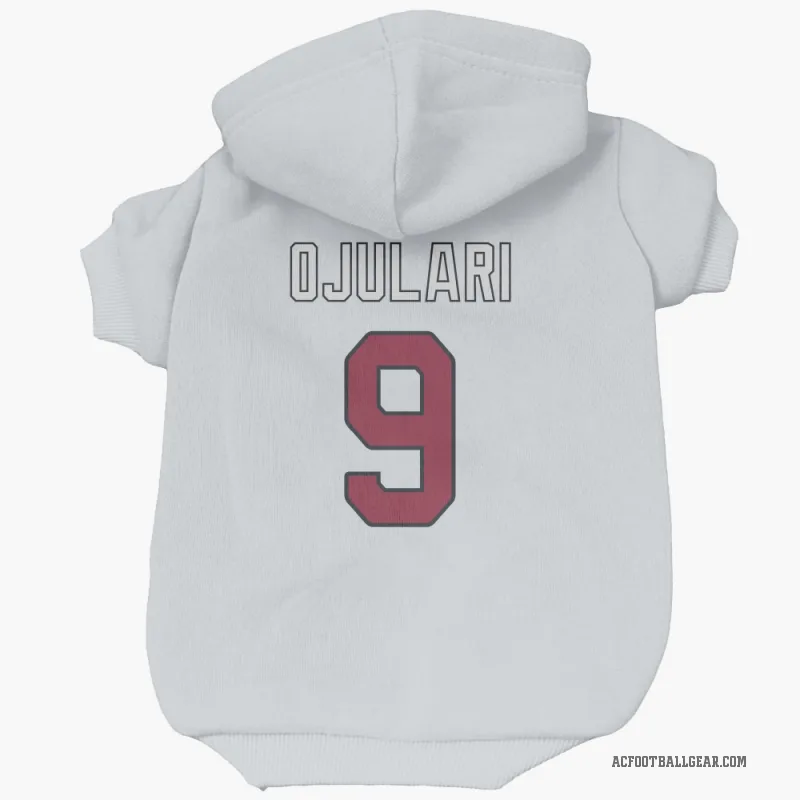 BJ Ojulari  White Arizona Cardinals  Cat & Dog Pet Hoodie