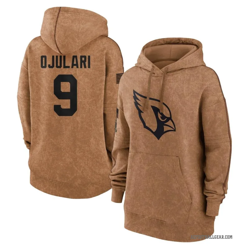 BJ Ojulari Women's Brown Arizona Cardinals 2023 Salute To Service Pullover Hoodie