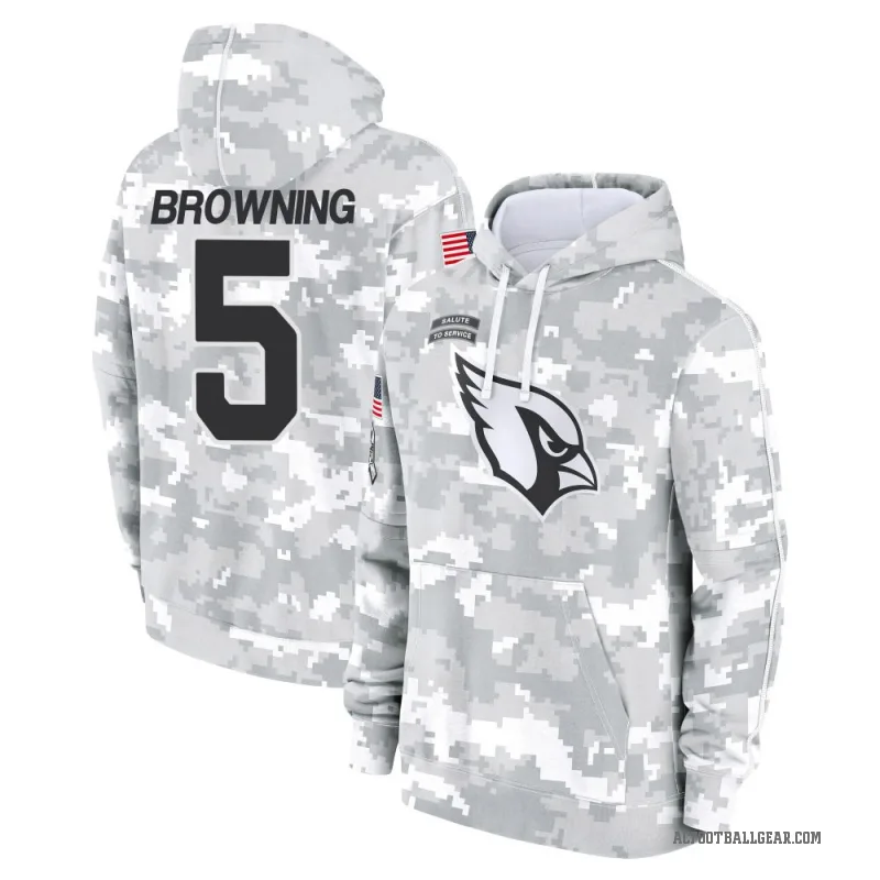 Baron Browning Men's Brown Arizona Cardinals Arctic Camo 2024 Salute to Service Club Fleece Pullover Hoodie