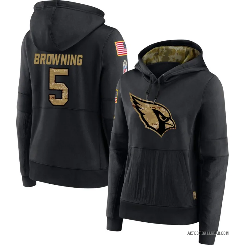 Baron Browning Women's Black Arizona Cardinals 2020 Salute to Service Sideline Performance Pullover Hoodie
