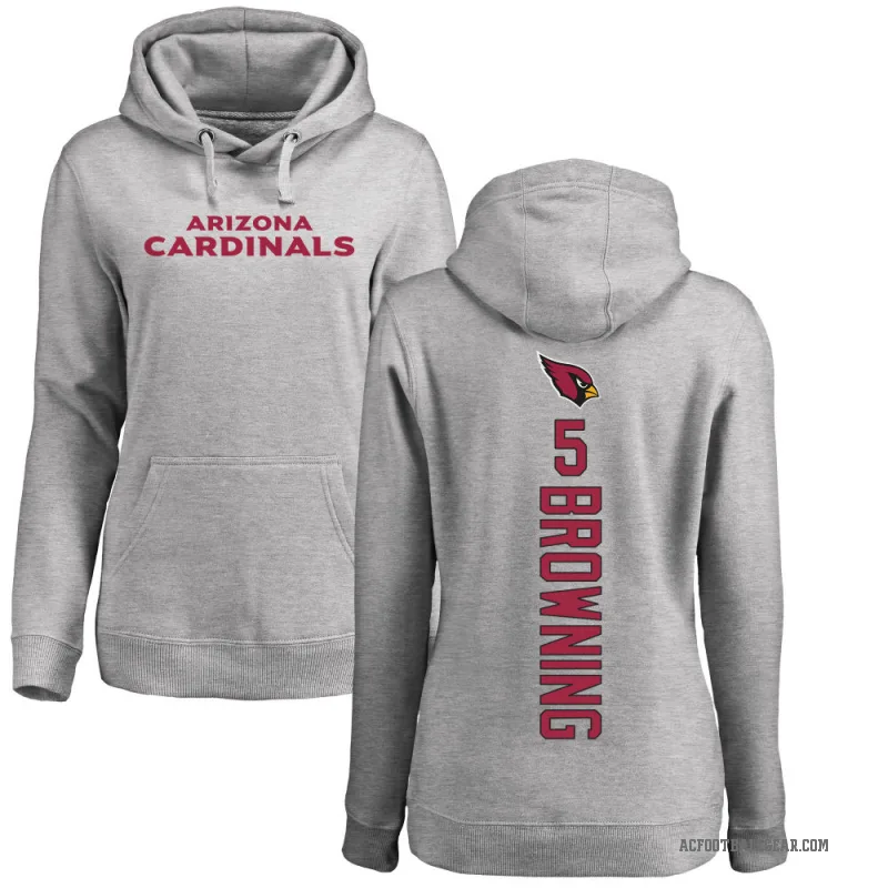Baron Browning Women's Brown Arizona Cardinals Pro Line Ash Backer Pullover Hoodie