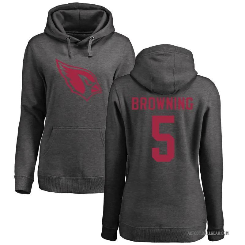 Baron Browning Women's Brown Arizona Cardinals Pro Line by Branded Ash One Color Pullover Hoodie