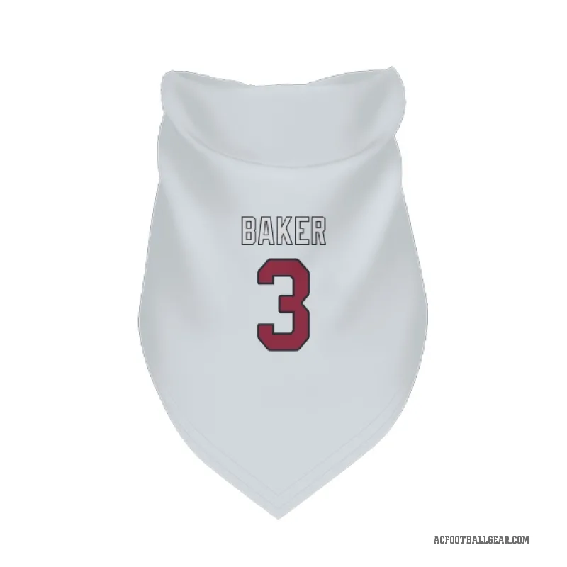 Budda Baker  White Arizona Cardinals  Cat & Dog Pet Bandana