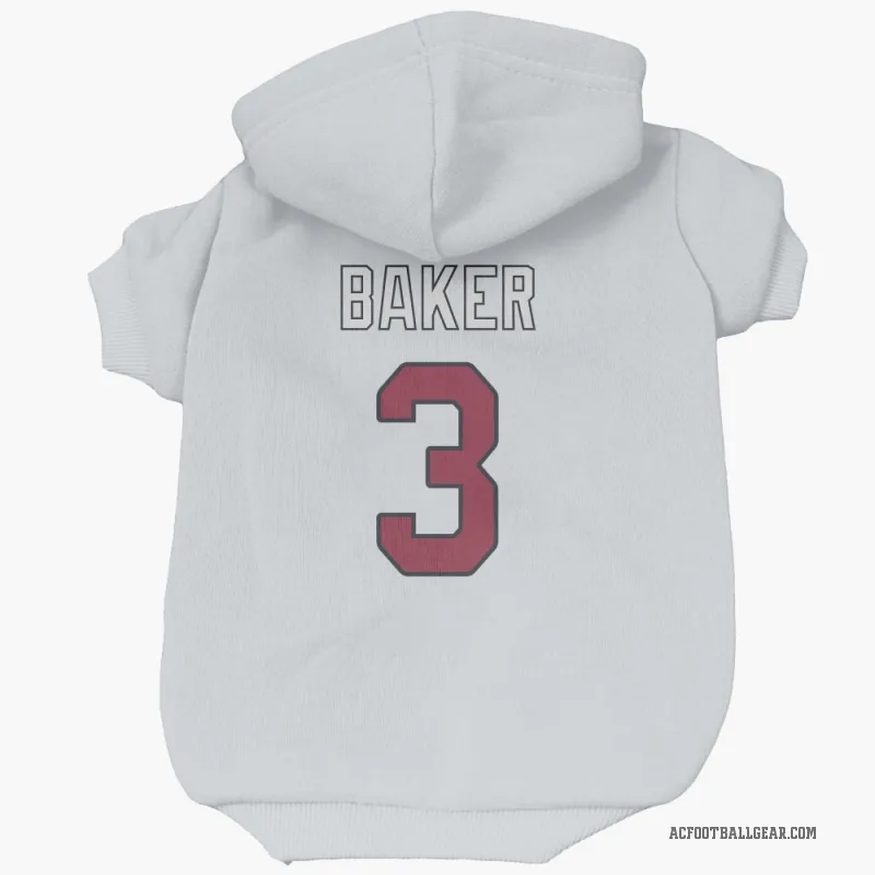 Budda Baker  White Arizona Cardinals  Cat & Dog Pet Hoodie