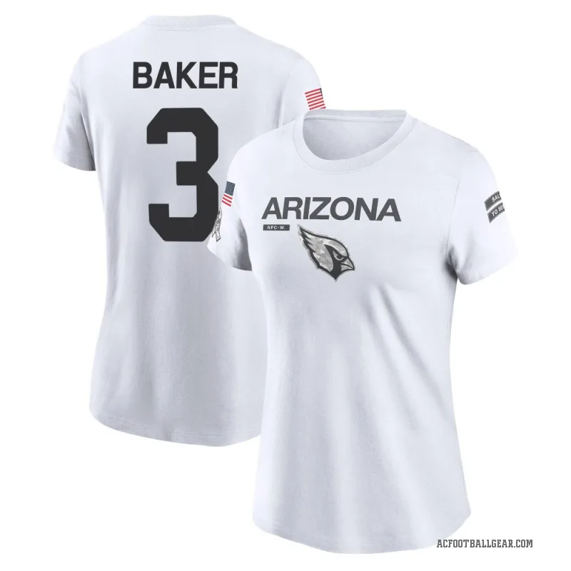 Budda Baker Women's White Arizona Cardinals 2024 Salute to Service Performance T-Shirt