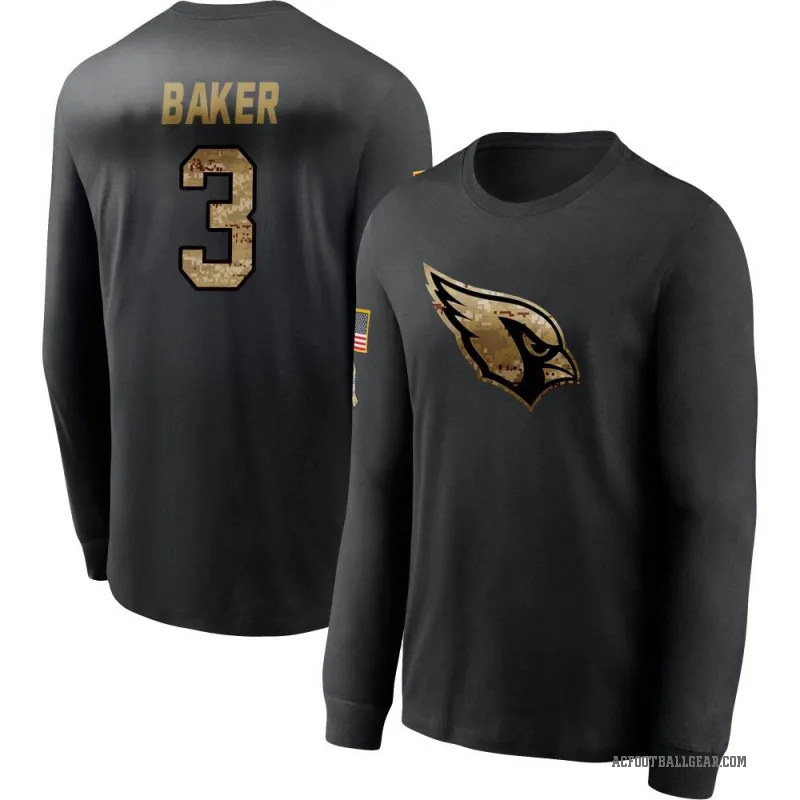 Budda Baker Youth Black Arizona Cardinals 2020 Salute To Service Sideline Performance Long Sleeve T-Shirt