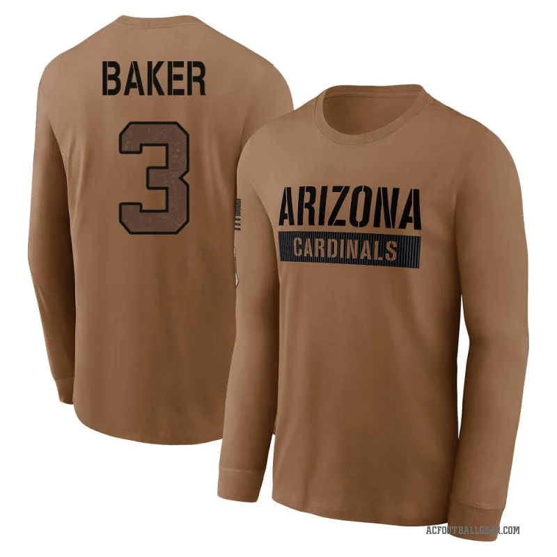 Budda Baker Youth Brown Arizona Cardinals 2023 Salute To Service Long Sleeve T-Shirt