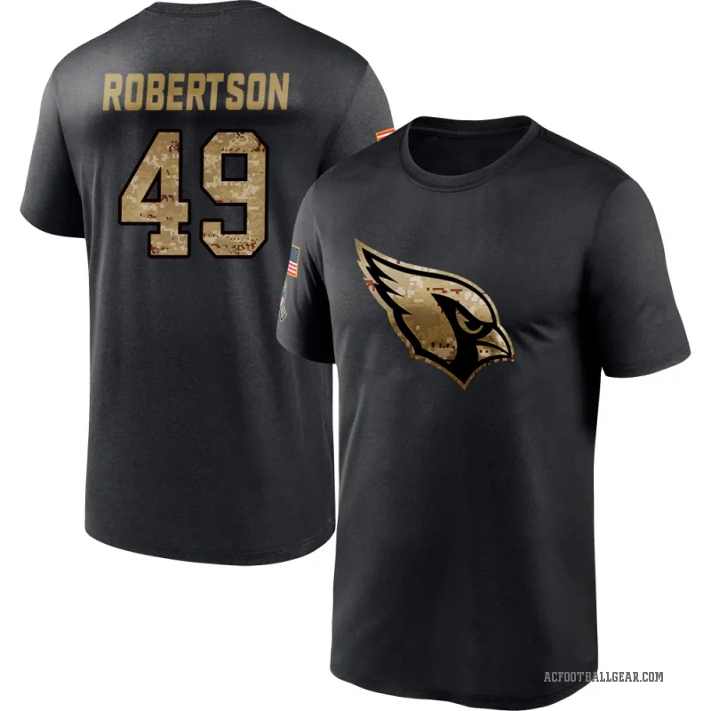 Cameron Robertson Men's Black Arizona Cardinals 2020 Salute To Service Performance T-Shirt