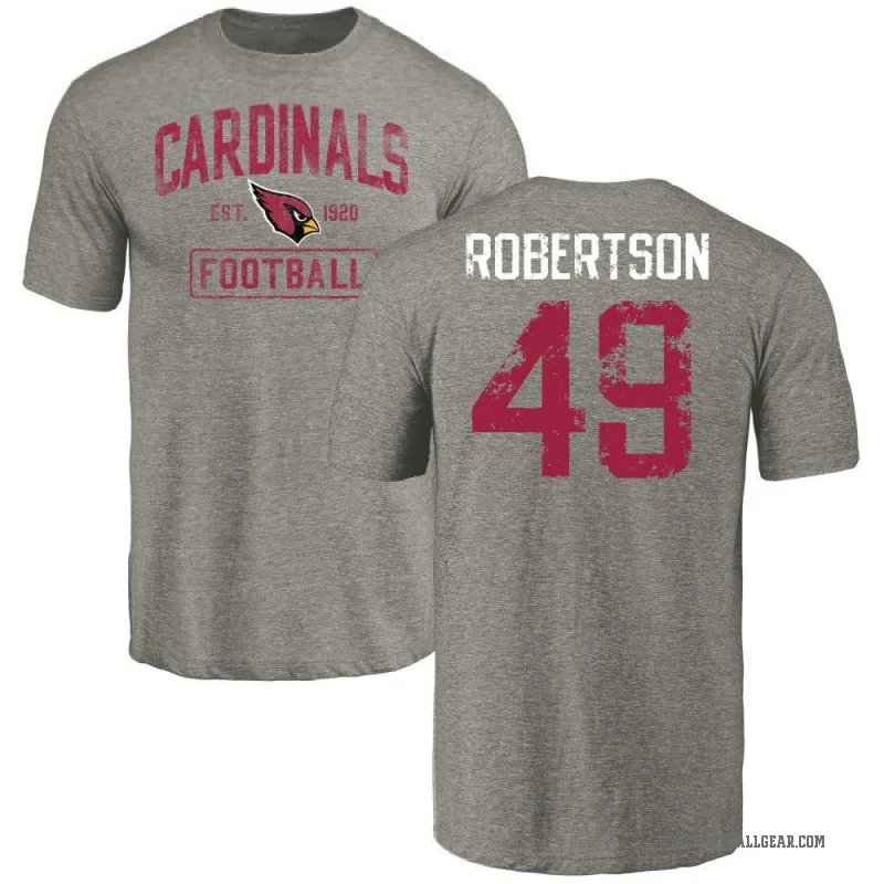 Cameron Robertson Men's Gray Arizona Cardinals Distressed T-Shirt
