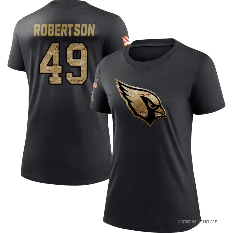 Cameron Robertson Women's Black Arizona Cardinals 2020 Salute To Service Performance T-Shirt