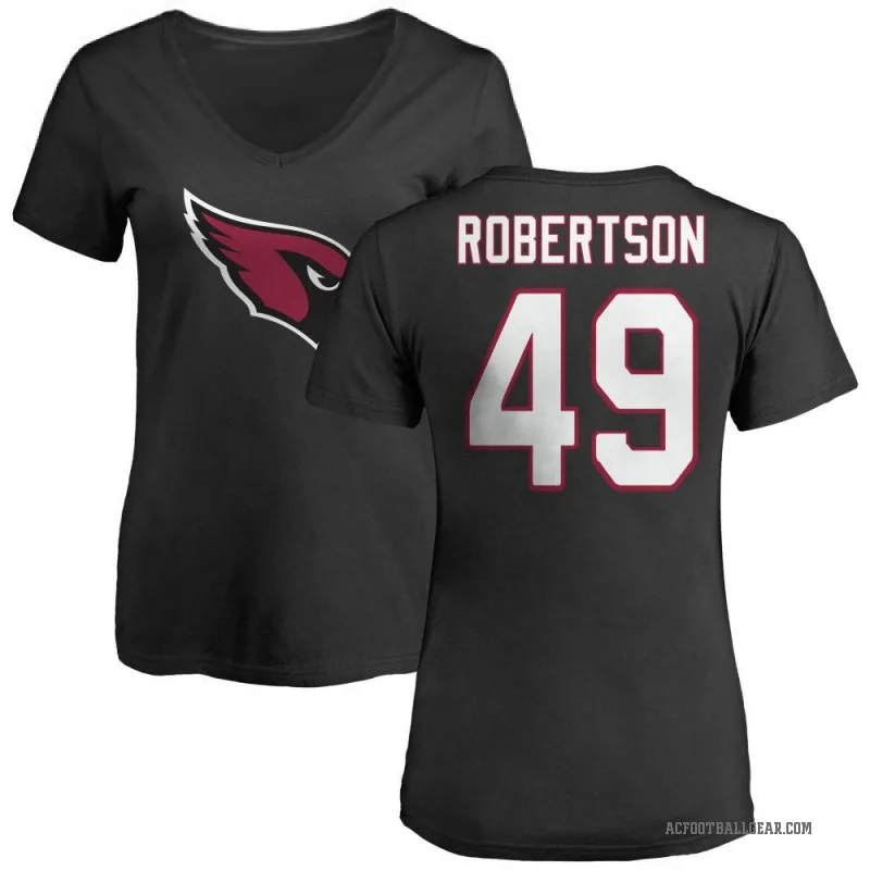 Cameron Robertson Women's Black Arizona Cardinals Logo Slim Fit T-Shirt -