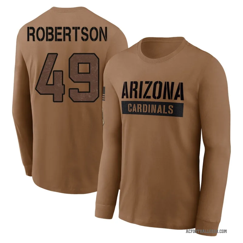 Cameron Robertson Youth Brown Arizona Cardinals 2023 Salute To Service Long Sleeve T-Shirt