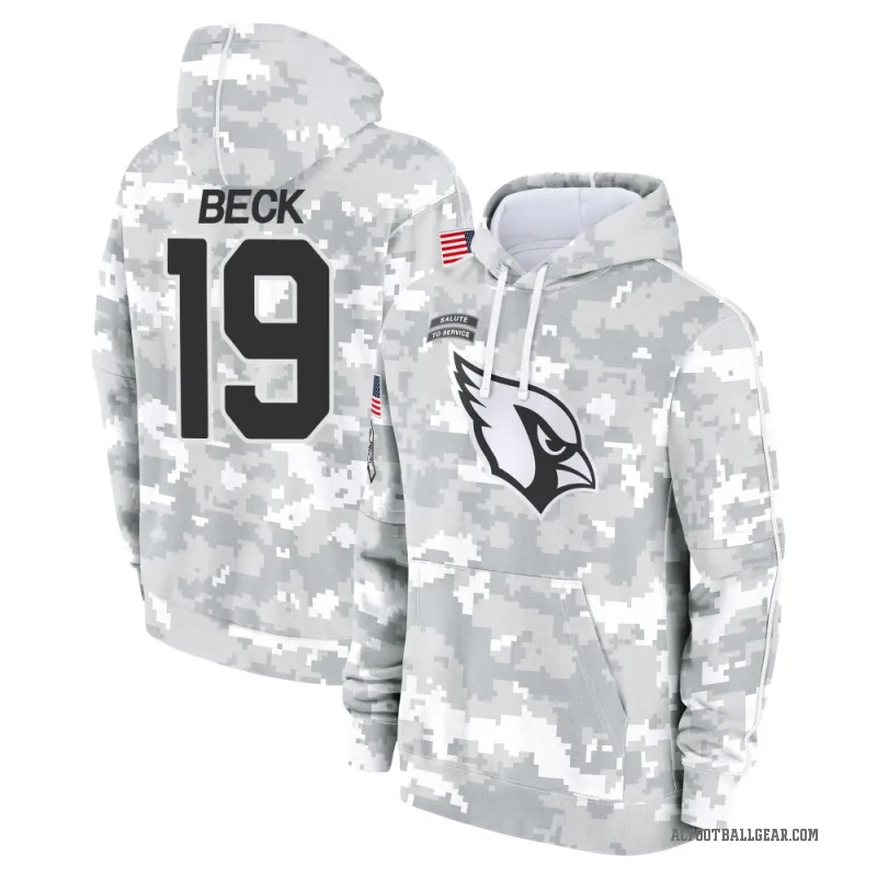 Carson Beck Men's Camo Arizona Cardinals Arctic 2024 Salute to Service Club Fleece Pullover Hoodie