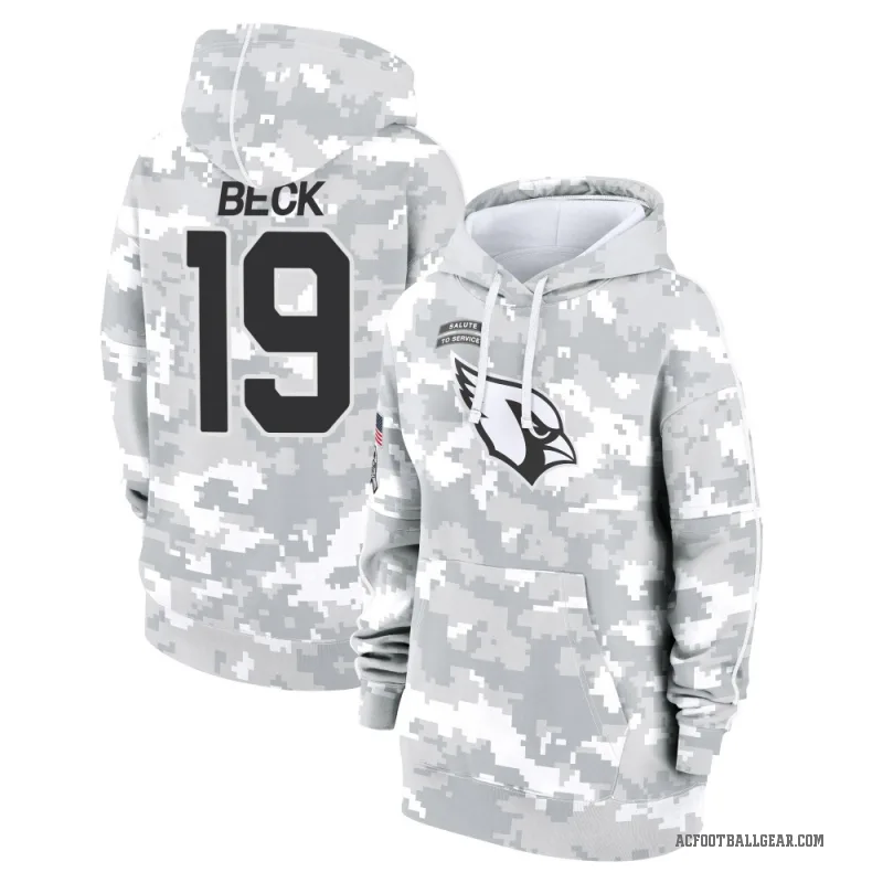 Carson Beck Women's Camo Arizona Cardinals Arctic 2024 Salute to Service Club Fleece Pullover Hoodie