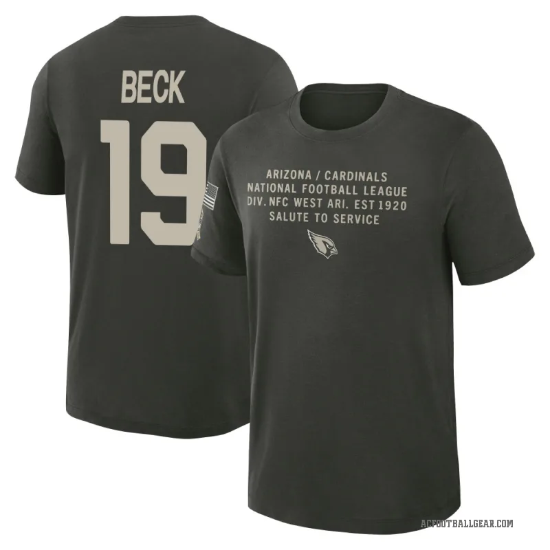 Carson Beck Youth Green Arizona Cardinals Dark/ 2025 Salute to Service Sideline Slub T-Shirt