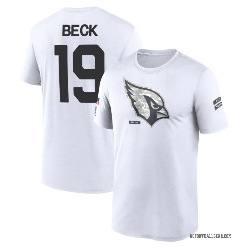 Carson Beck Youth White Arizona Cardinals 2024 Salute to Service Performance T-Shirt