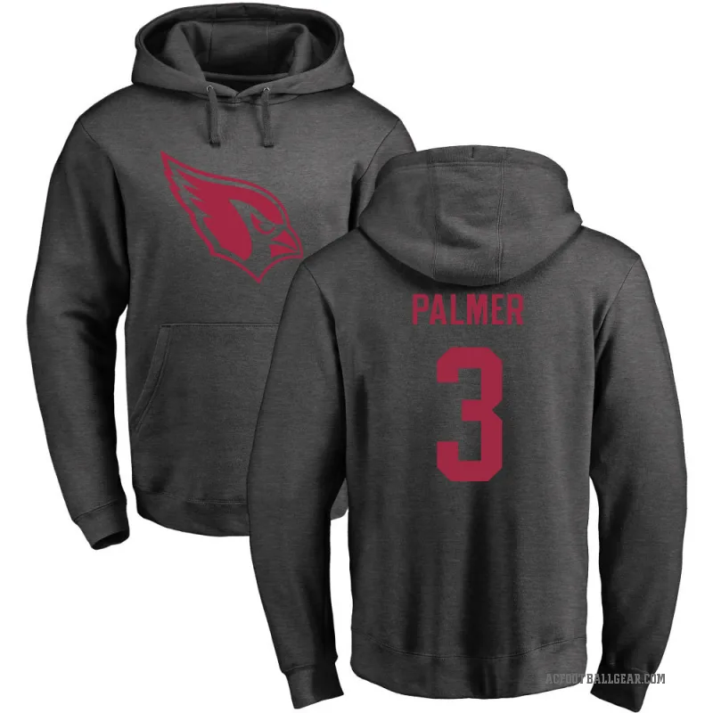 Carson Palmer Men's Arizona Cardinals Pro Line by Branded Ash One Color Pullover Hoodie