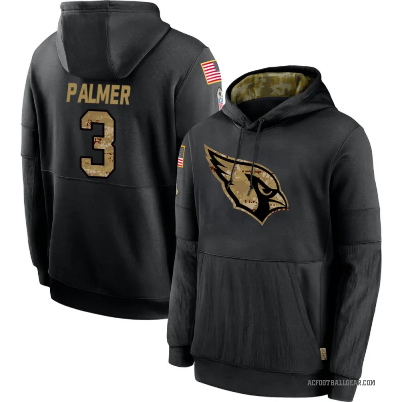 Carson Palmer Men's Black Arizona Cardinals 2020 Salute to Service Sideline Performance Pullover Hoodie