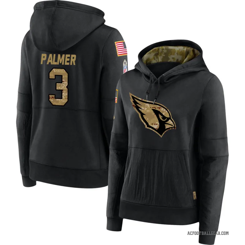 Carson Palmer Women's Black Arizona Cardinals 2020 Salute to Service Sideline Performance Pullover Hoodie