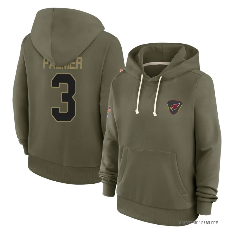 Carson Palmer Women's Olive Arizona Cardinals 2025 Salute to Service Hoodie