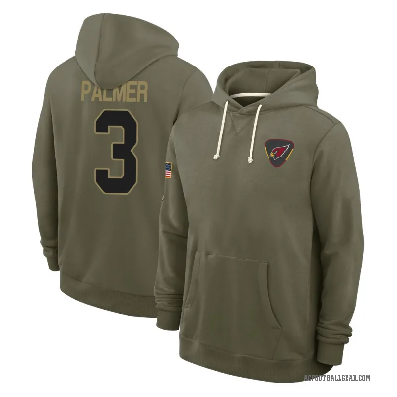 Carson Palmer Youth Olive Arizona Cardinals 2025 Salute to Service Hoodie