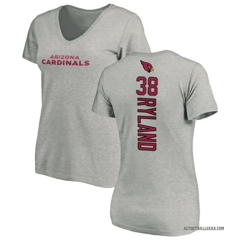 Chad Ryland Women's Ash Arizona Cardinals Backer V-Neck T-Shirt -