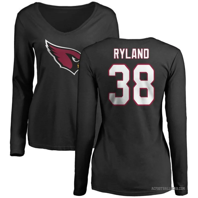 Chad Ryland Women's Black Arizona Cardinals Logo Slim Fit Long Sleeve T-Shirt -