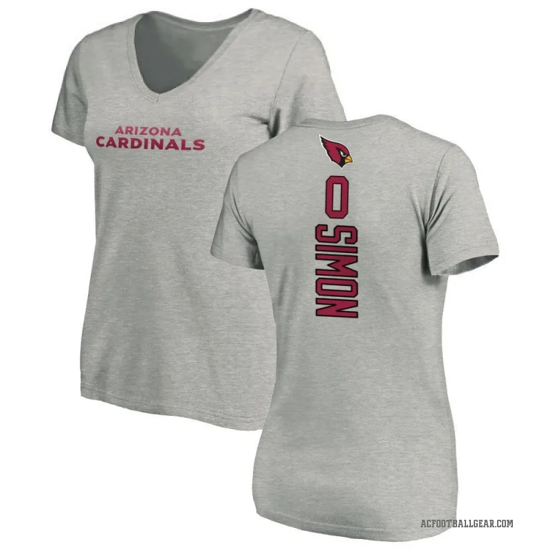 Cody Simon Women's Ash Arizona Cardinals Backer V-Neck T-Shirt -