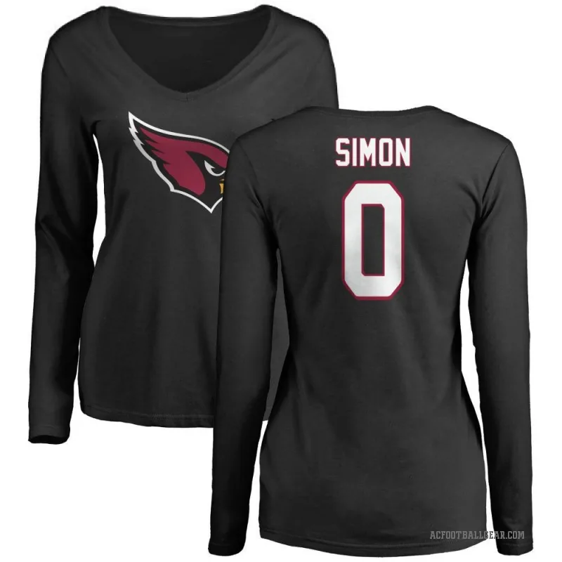 Cody Simon Women's Black Arizona Cardinals Logo Slim Fit Long Sleeve T-Shirt -