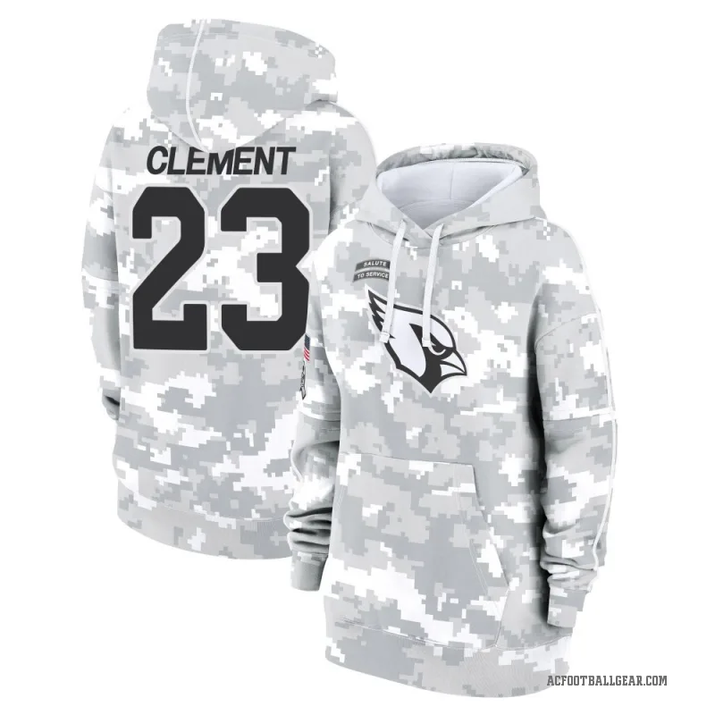 Corey Clement Women's Camo Arizona Cardinals Arctic 2024 Salute to Service Club Fleece Pullover Hoodie