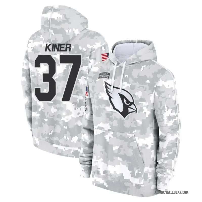 Corey Kiner Men's Camo Arizona Cardinals Arctic 2024 Salute to Service Club Fleece Pullover Hoodie