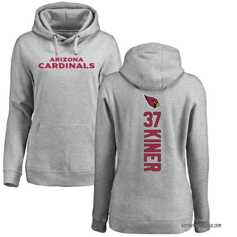 Corey Kiner Women's Arizona Cardinals Pro Line Ash Backer Pullover Hoodie