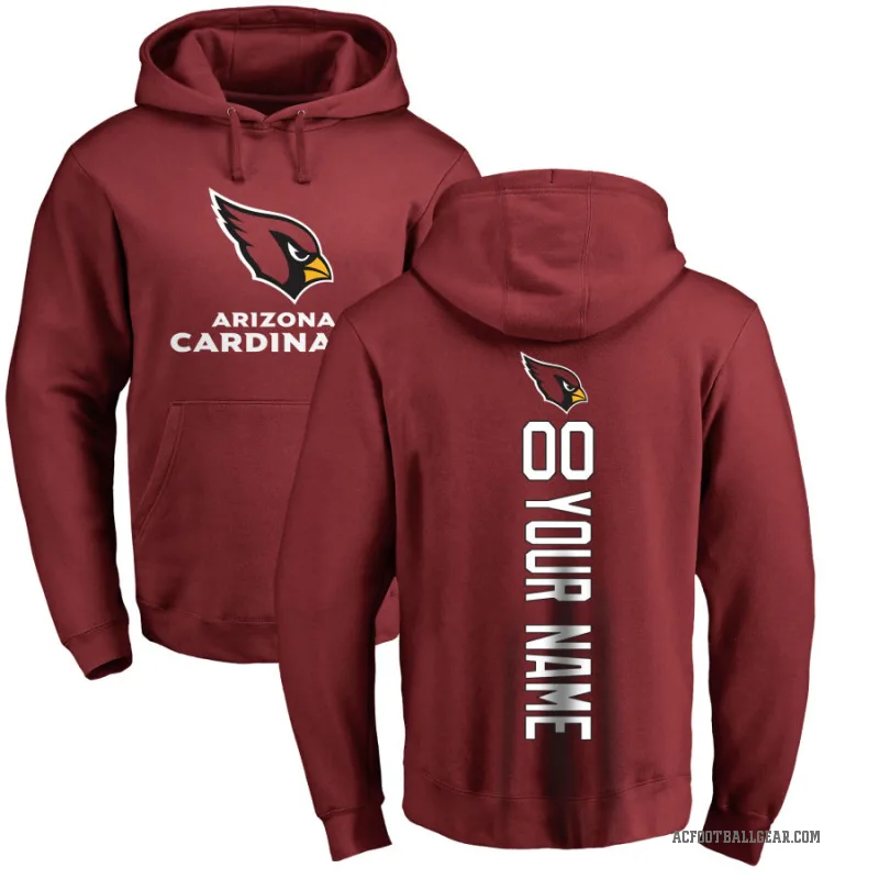 Custom Men's Arizona Cardinals Pro Line Maroon Backer Pullover Hoodie