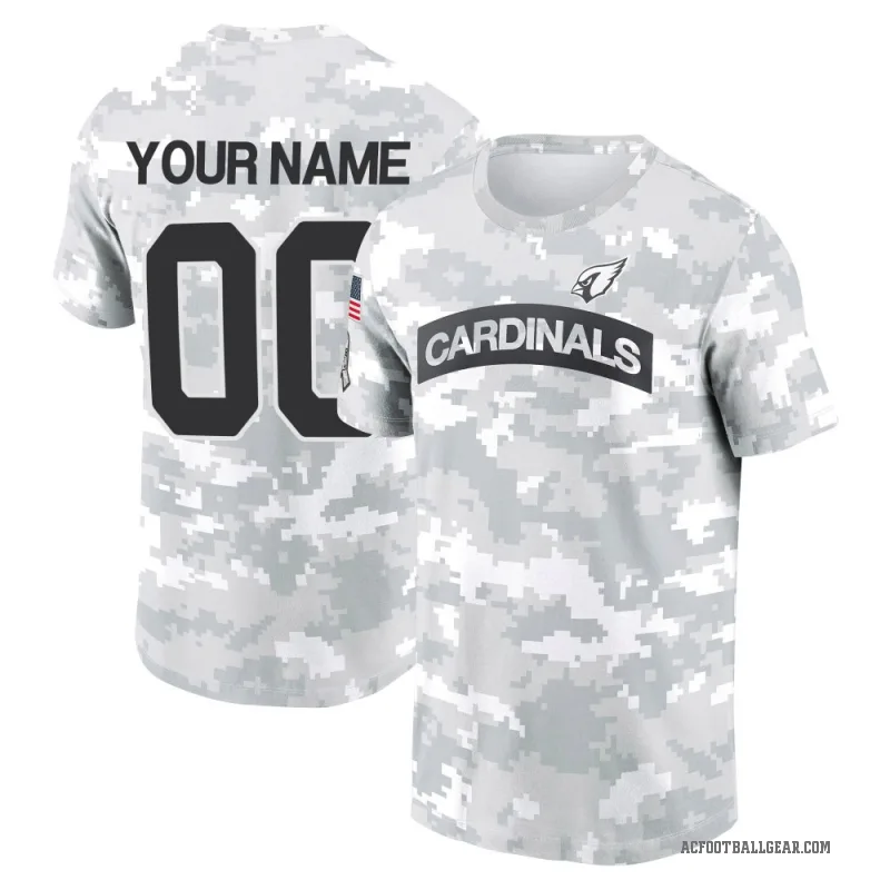 Custom Men's Camo Arizona Cardinals Arctic 2024 Salute to Service Performance T-Shirt