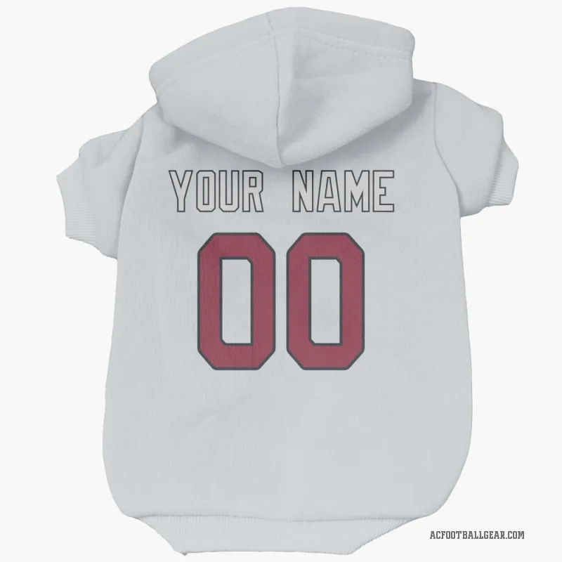 Custom  White Arizona Cardinals   Cat & Dog Pet Hoodie